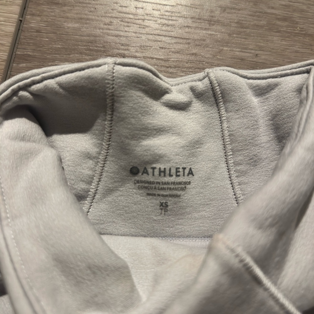 Athleta Light Gray High-Neck Pullover - image 4